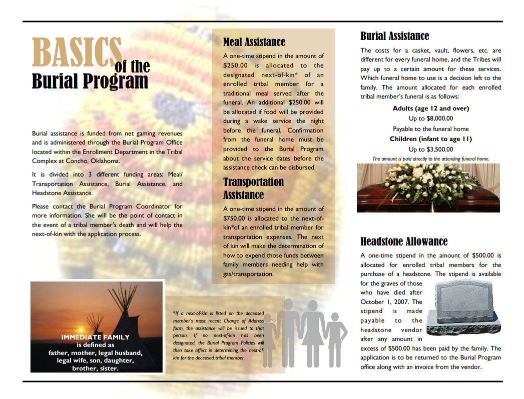 Burial Program Cheyenne and Arapaho Tribes